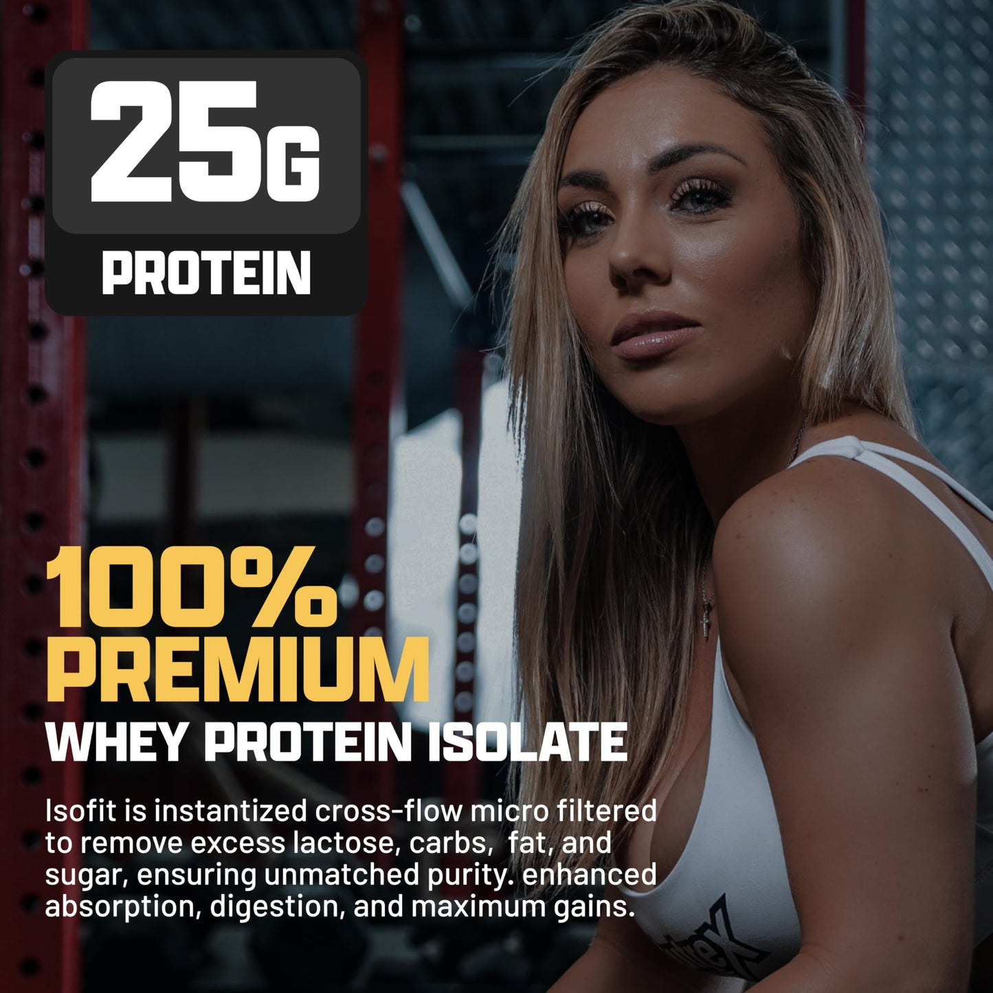 Nutrex Research IsoFit Whey Protein Powder Instantized 100% Whey Protein Isolate Bananas Foster 30 Servings