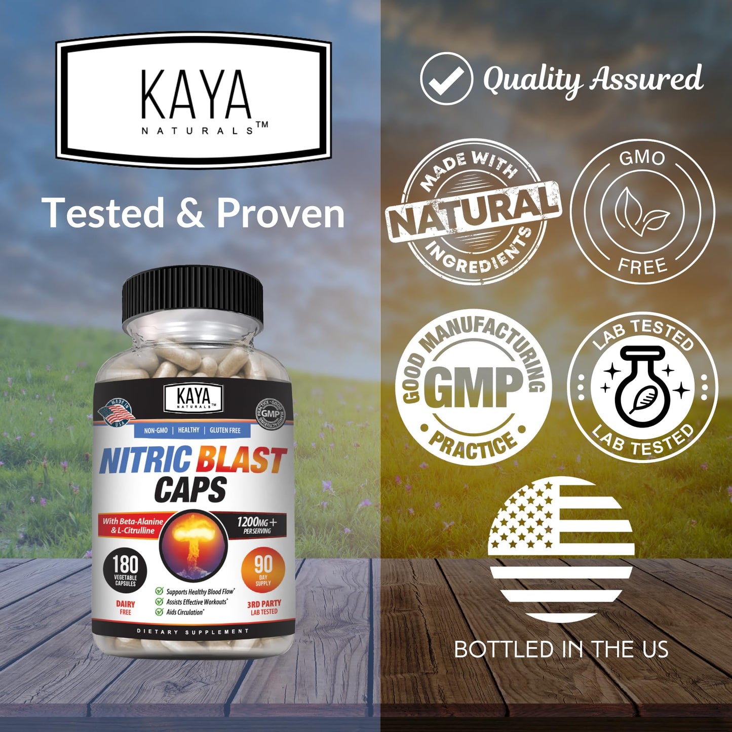 Kaya Naturals Nitric Blast Capsules 180