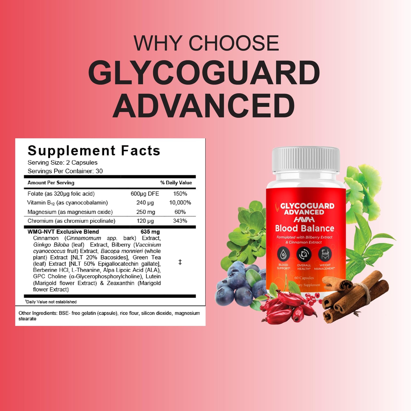 Havah Glycoguard Advanced Glycoguard Supplement, Capsule, 180 Capsules