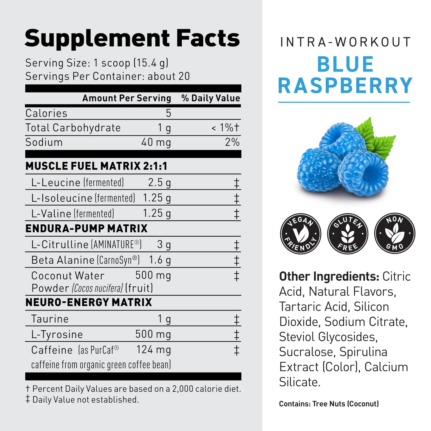 Kaged Intra-Workout Powder 10.93 Ounce, Blue Raspberry