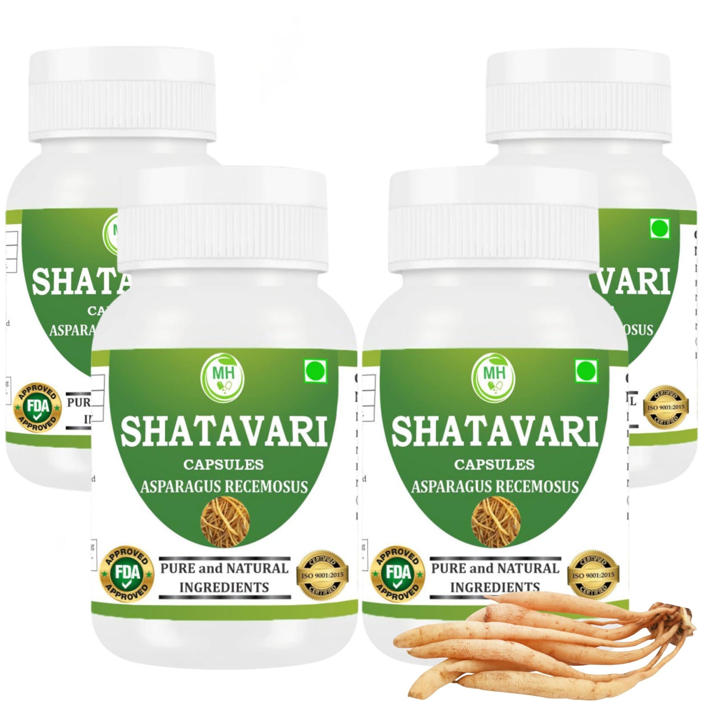 Morsan Healthcare Shatavari 500 mg Capsules, Asparagus Racemosus Extract, 240 Capsules