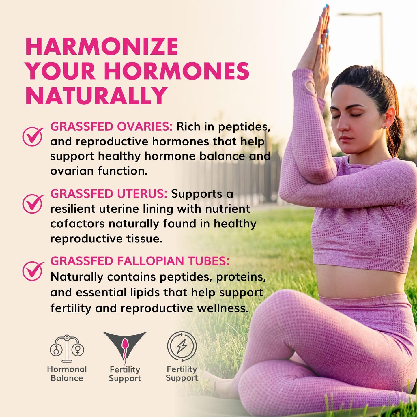 Primal Being Grassfed Beef Female Vitality Supplement Capsule, 90 Capsules