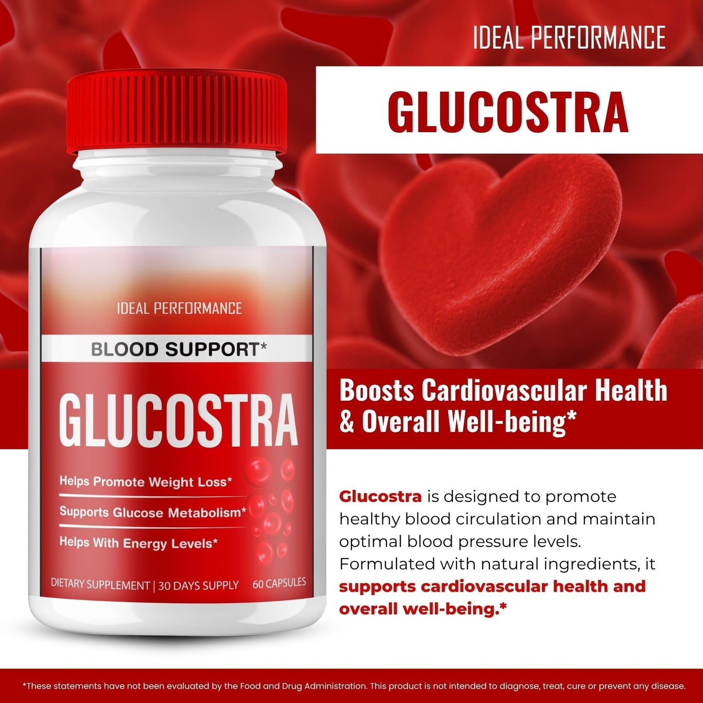 IDEAL PERFORMANCE Glucostra Advanced Blood Formula Capsules 120 Capsules