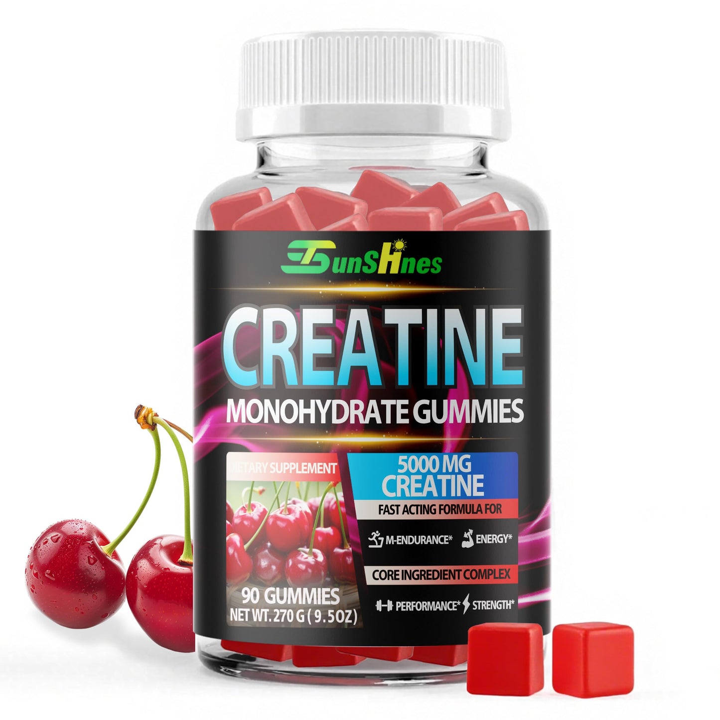 Tsunshnes Creatine Monohydrate Gummy 90 Count