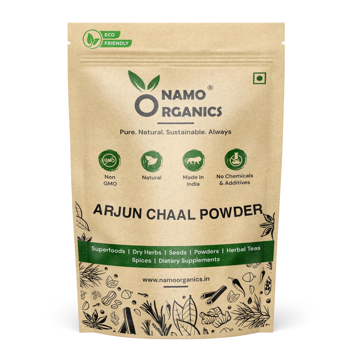 Namo Organics Organic Arjun ki Chaal Powder 17.64 Ounce