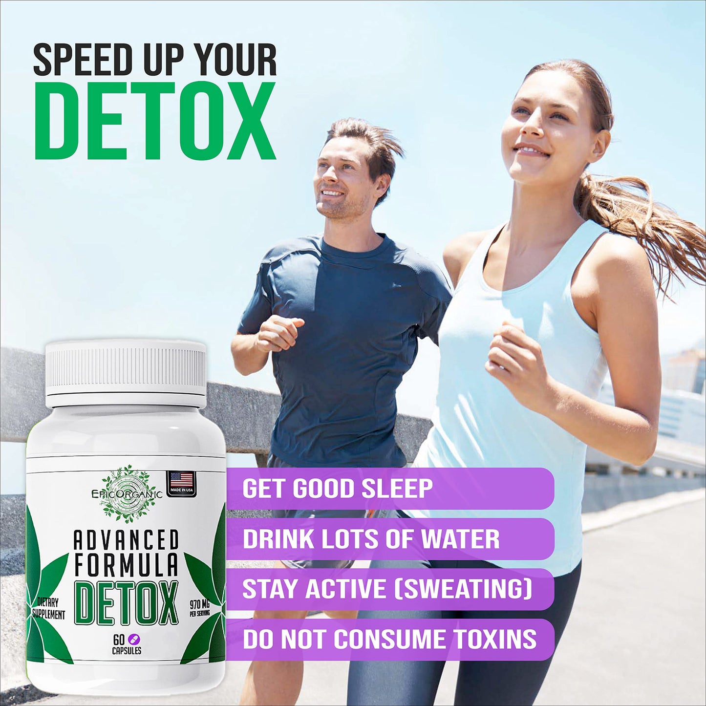 Epic Organicum Total Detox Cleanse, 60 Capsules