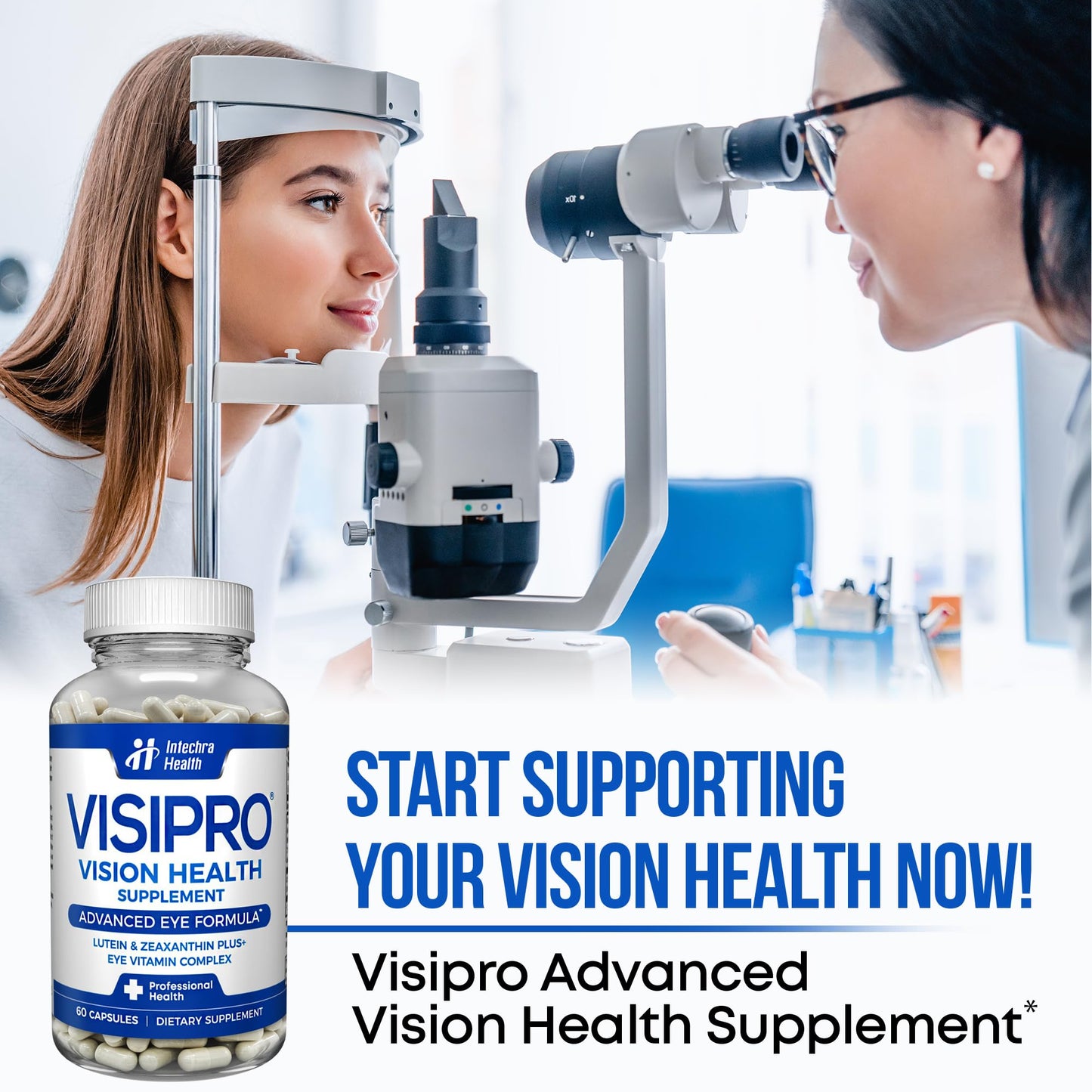 VISIPRO 20-20 New Vision Health Supplement, 60 Capsules