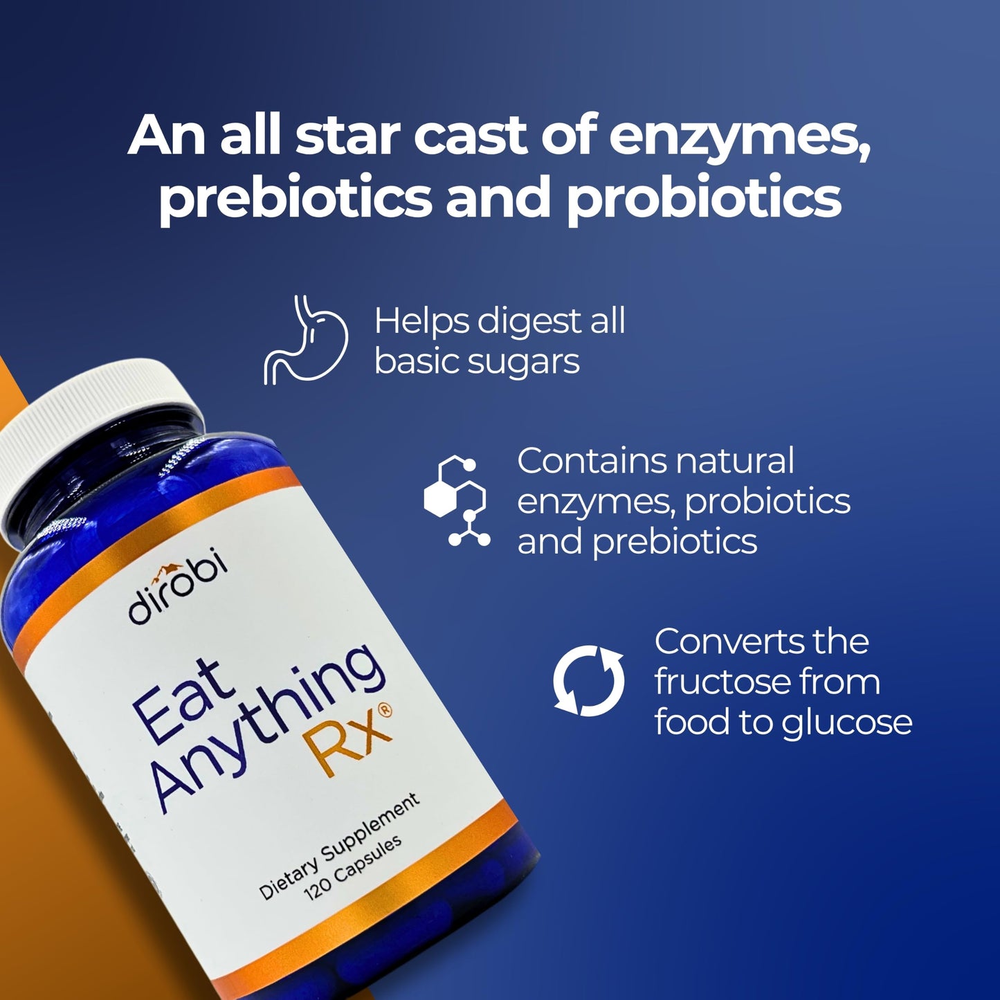 Dirobi Eat Anything Rx Xylose Isomerase Enzyme Capsule, 30 Capsules