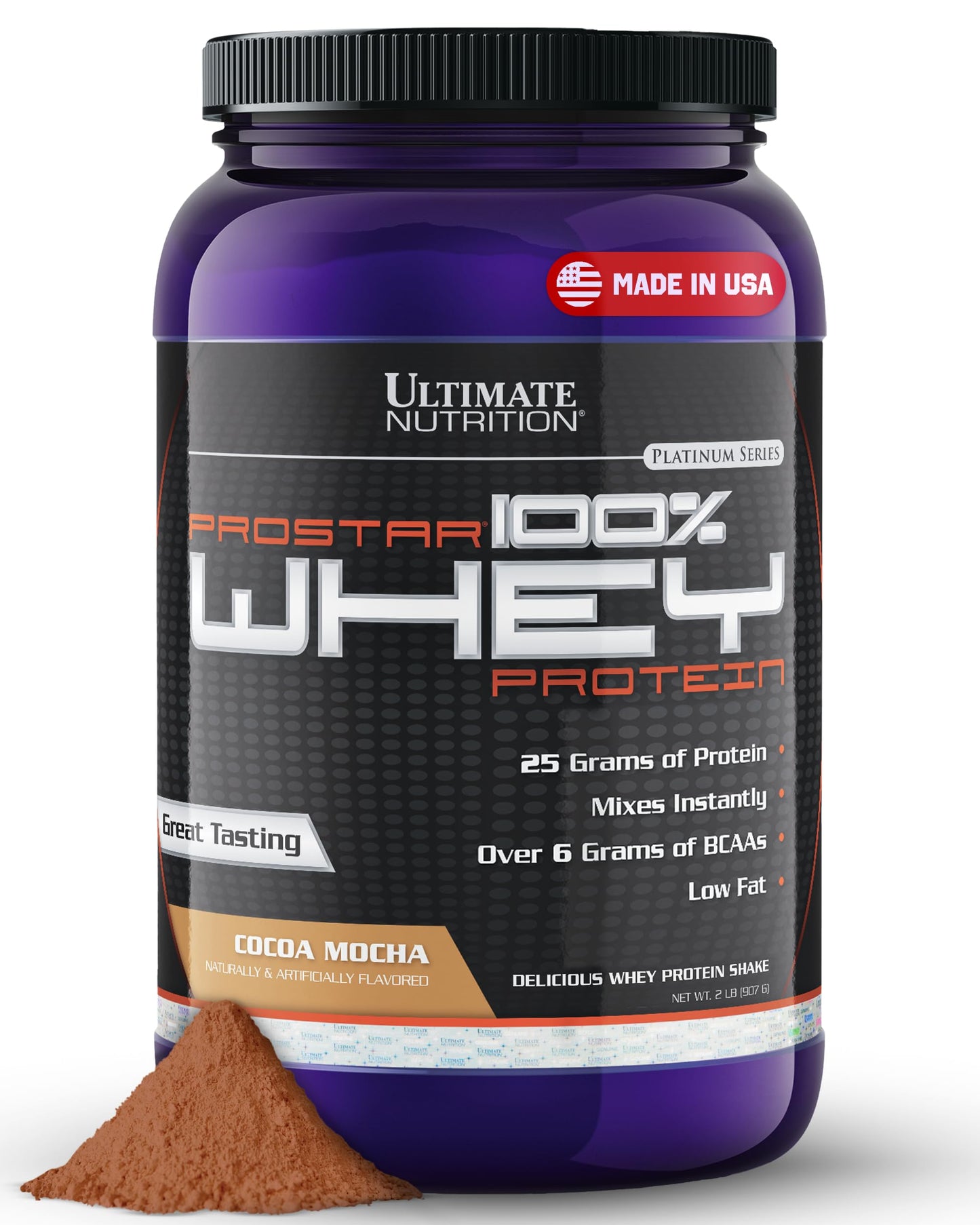 Ultimate Nutrition Prostar Whey Protein Isolate Powder Cocoa Mocha, 32 Servings