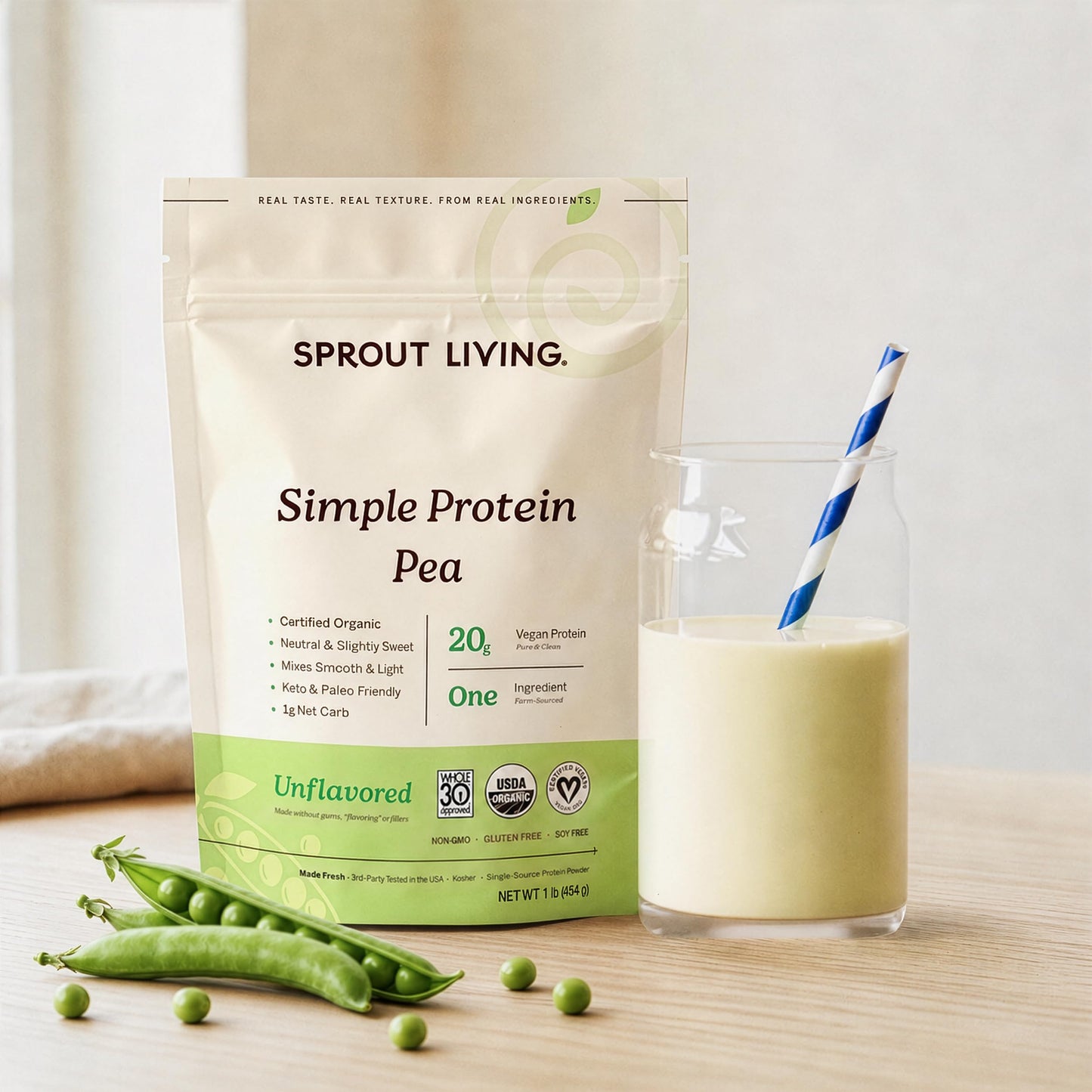 Sprout Living Organic Pea Protein Powder 16 oz
