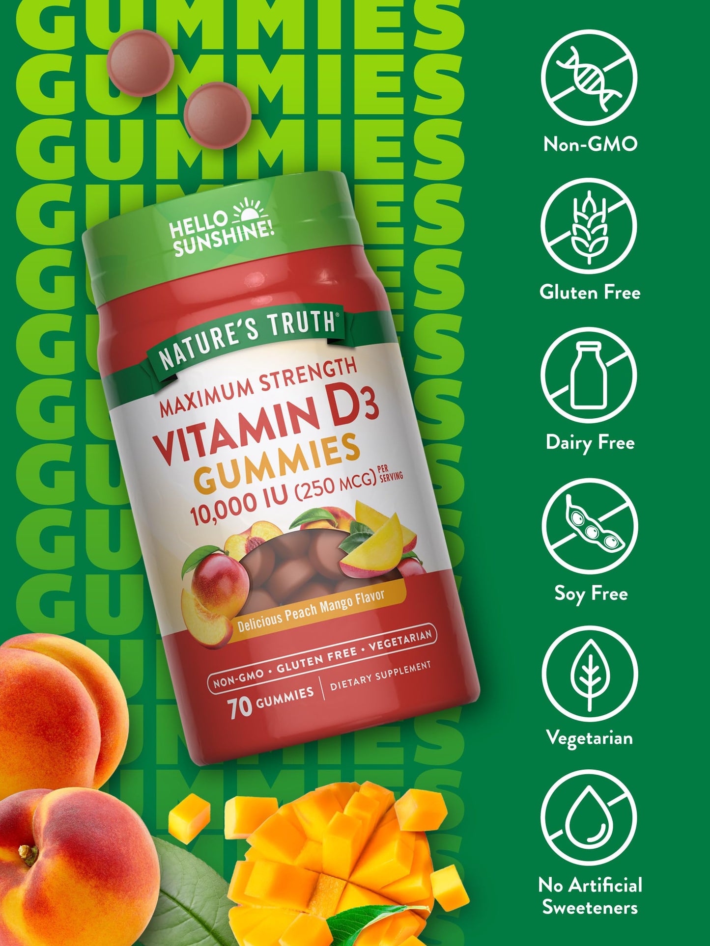 Nature's Truth Vitamin D3 Gummies 70 Count