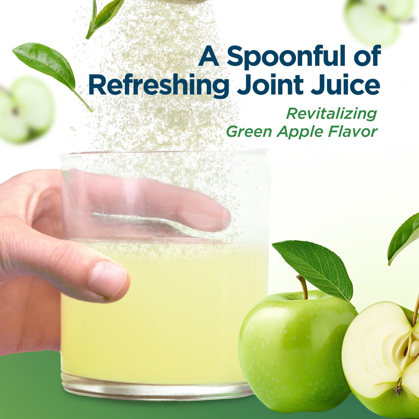 Univera RegeniCARE Green Apple Glucosamine Chondroitin MSM Univestin Joint Health Joint Support Mobility + Flexibility Powder, 7.4 Ounce