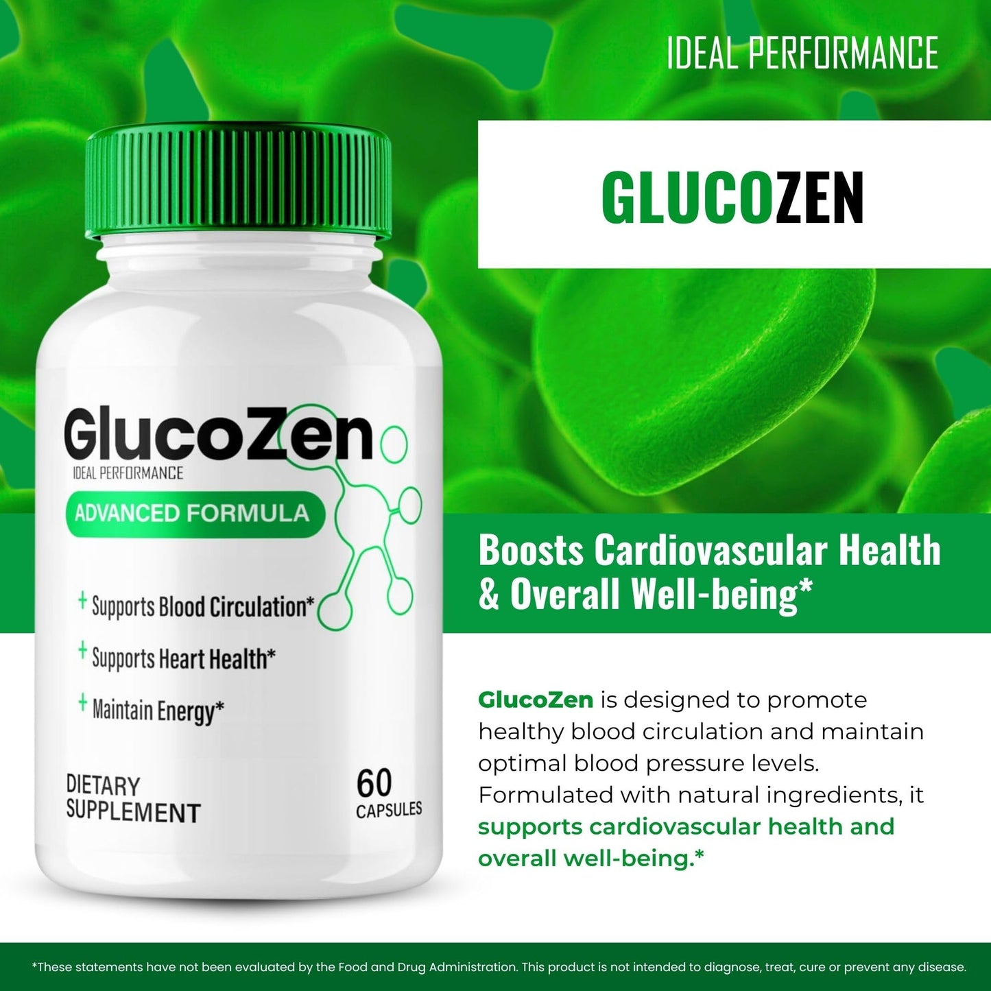 IDEAL PERFORMANCE Glucozen Capsule, 180 Capsules
