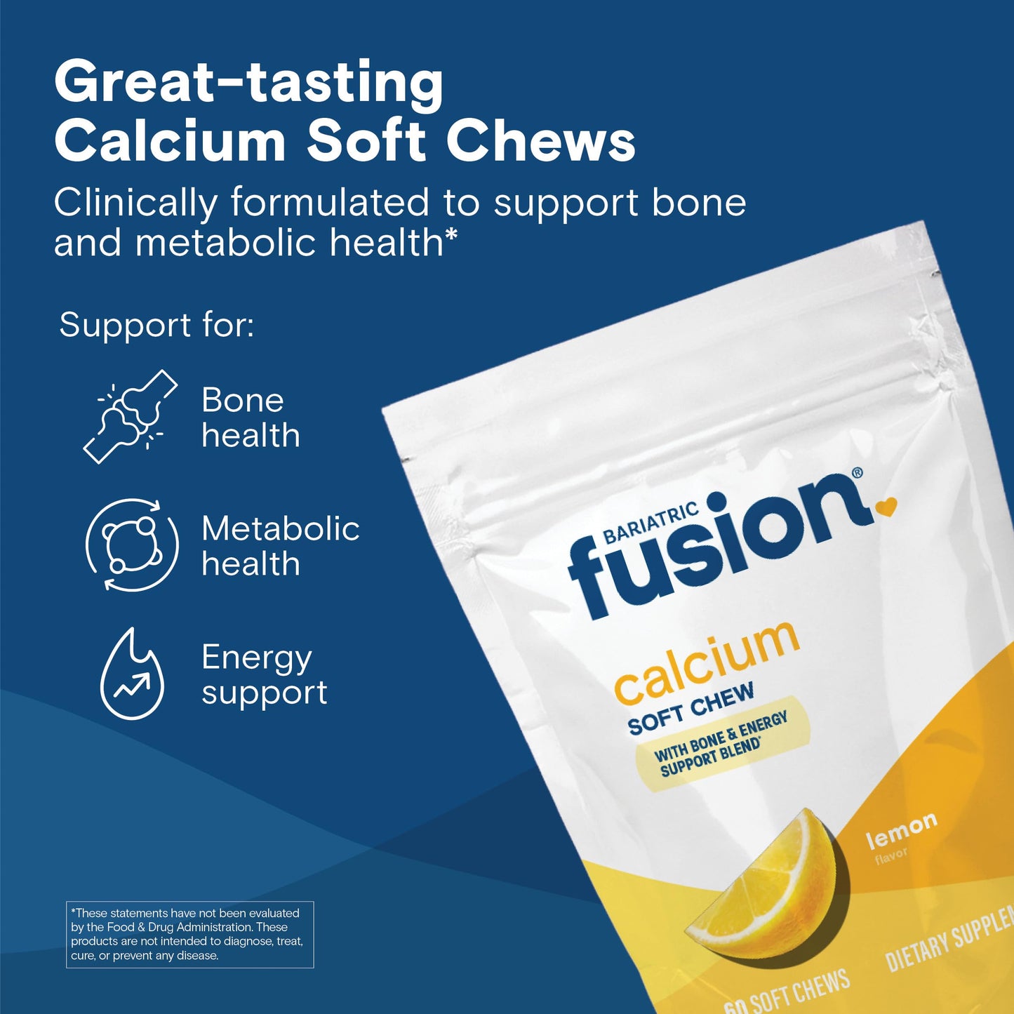 Bariatric Fusion Calcium Citrate with Vitamin D3 Soft Chew 60 Count