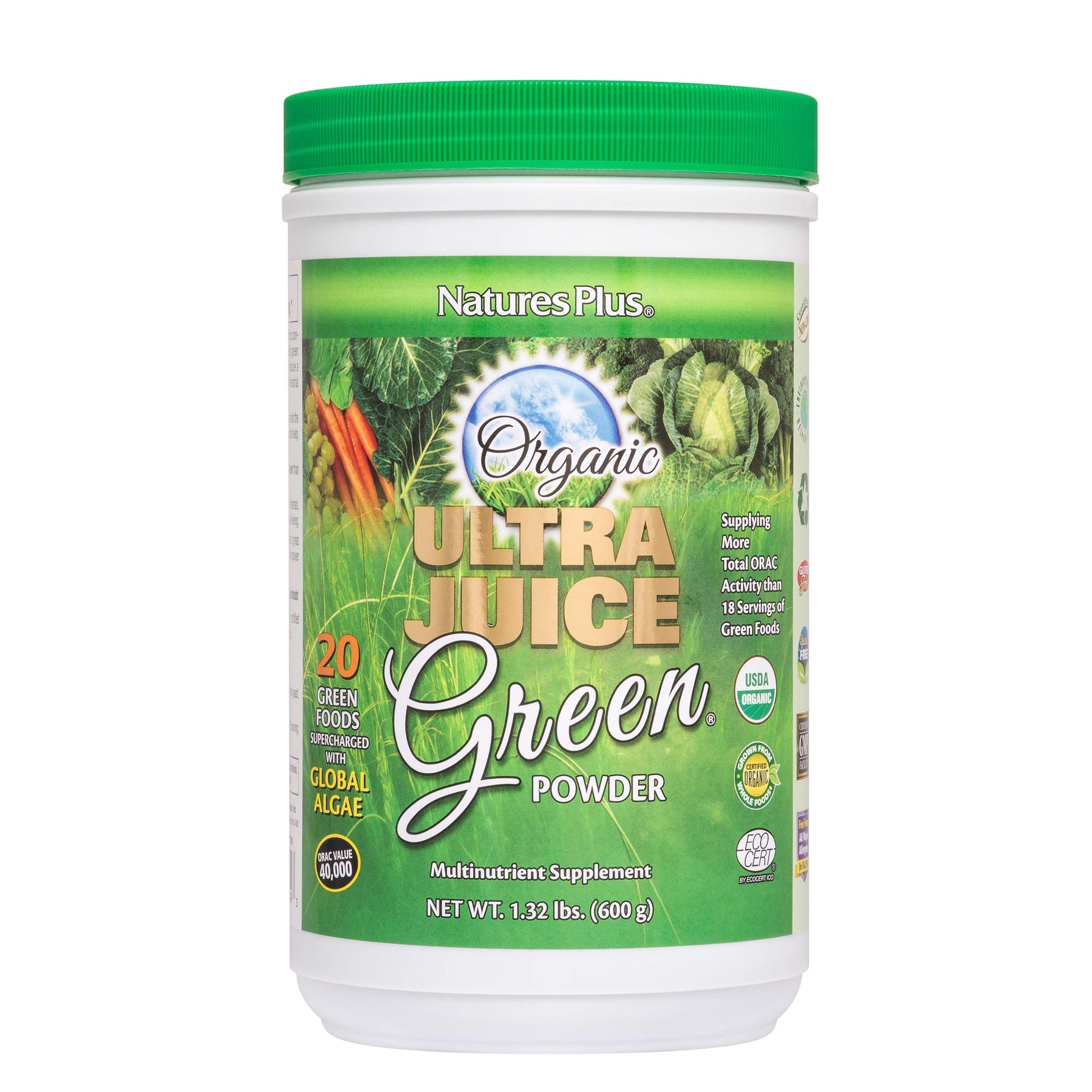 NaturesPlus Ultra Juice Green Drink Powder 60 Servings