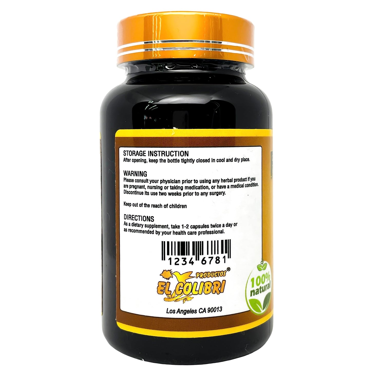 Productos El Colibri Fenogreco Genugreek Extract 900mg Capsules 90 Count