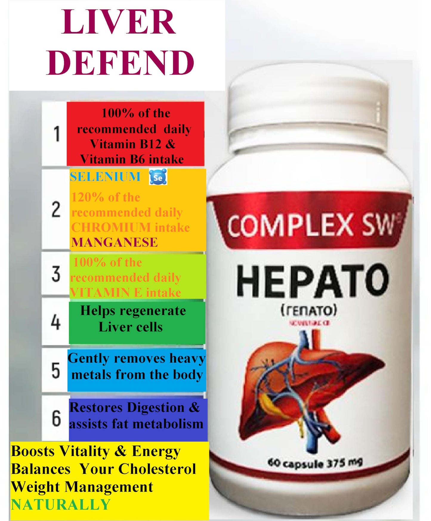 Generic Liver Cleanse Detox & Repair Herbal Liver Support Complex with Milk Thistle, Marigold, Artichoke, Ginseng Root Extract for Liver Health 60 Capsules