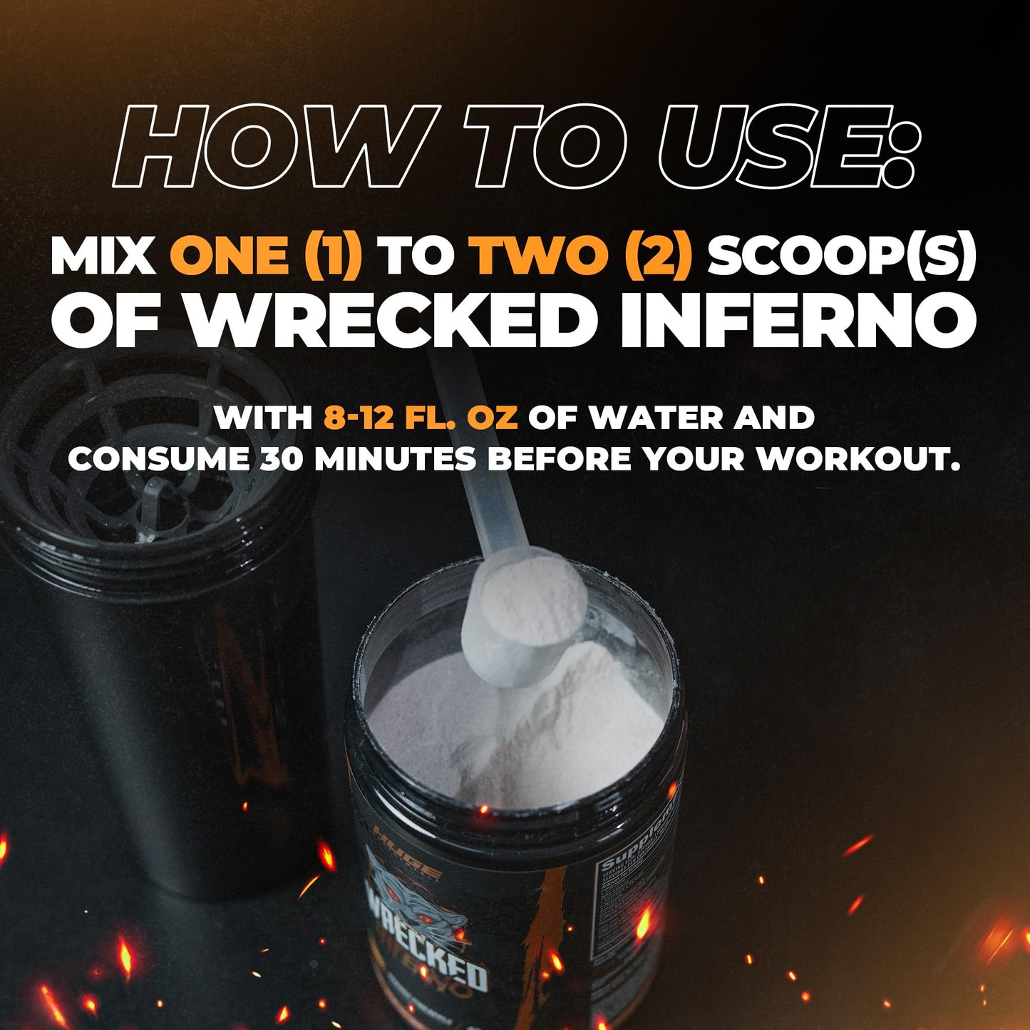 Huge Supplements Wrecked Inferno Thermogenic Pre-Workout Powder, 1