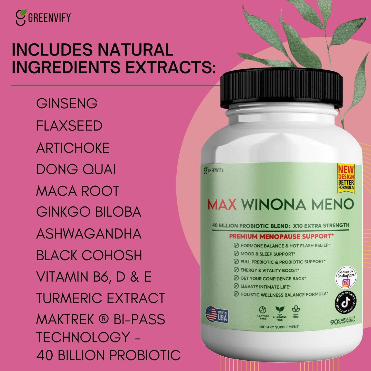 Max Winona Meno Winona Max Premium Menopause Support Capsules 60