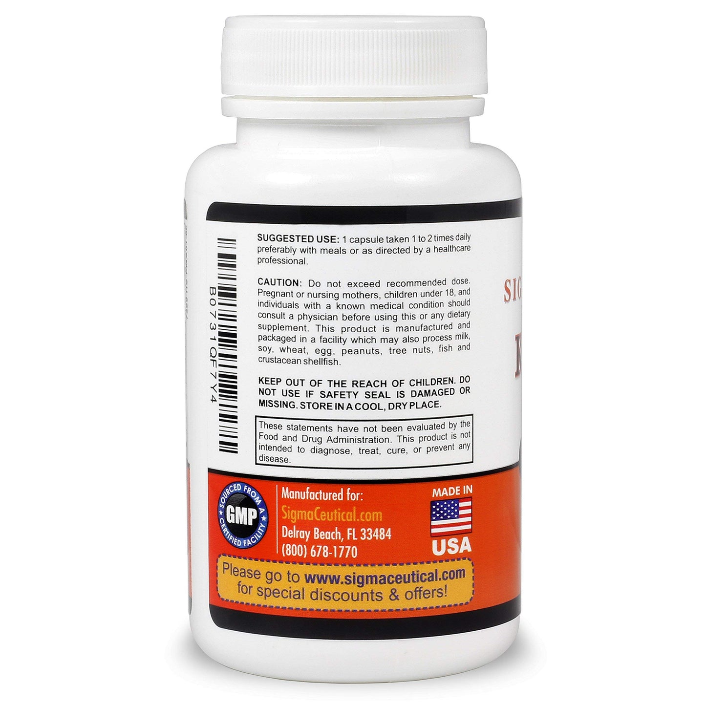 Sigmaceutical Advanced Joint Support for Knees & Hips with Hyaluronic Acid Turmeric Curcumin MSM Capsules, 60 Count