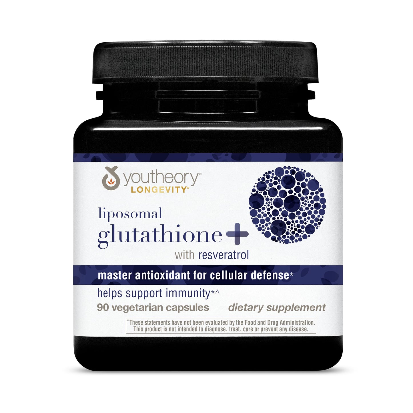 Youtheory Liposomal Glutathione with Resveritrol Capsules 90 Count