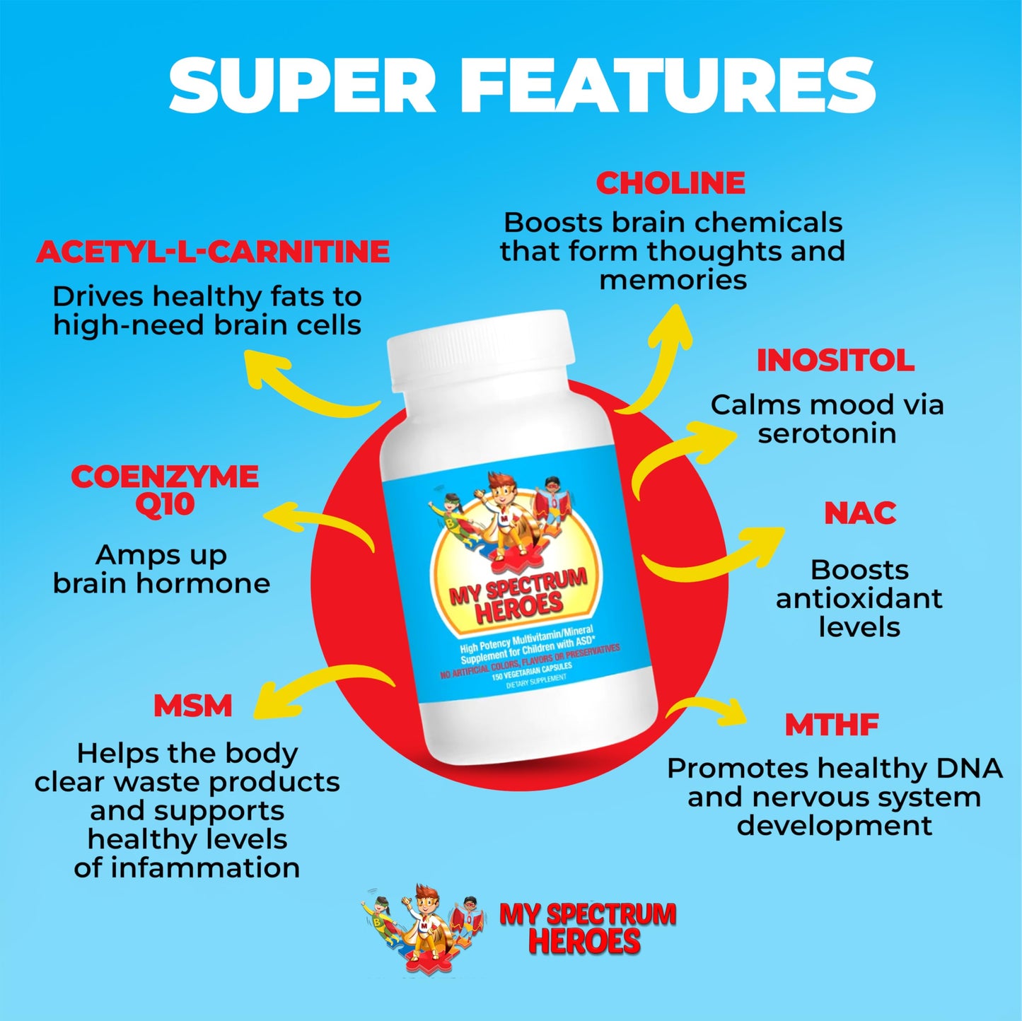 My Spectrum Heroes Children's Multivitamin Supplement Capsules, 150 Count