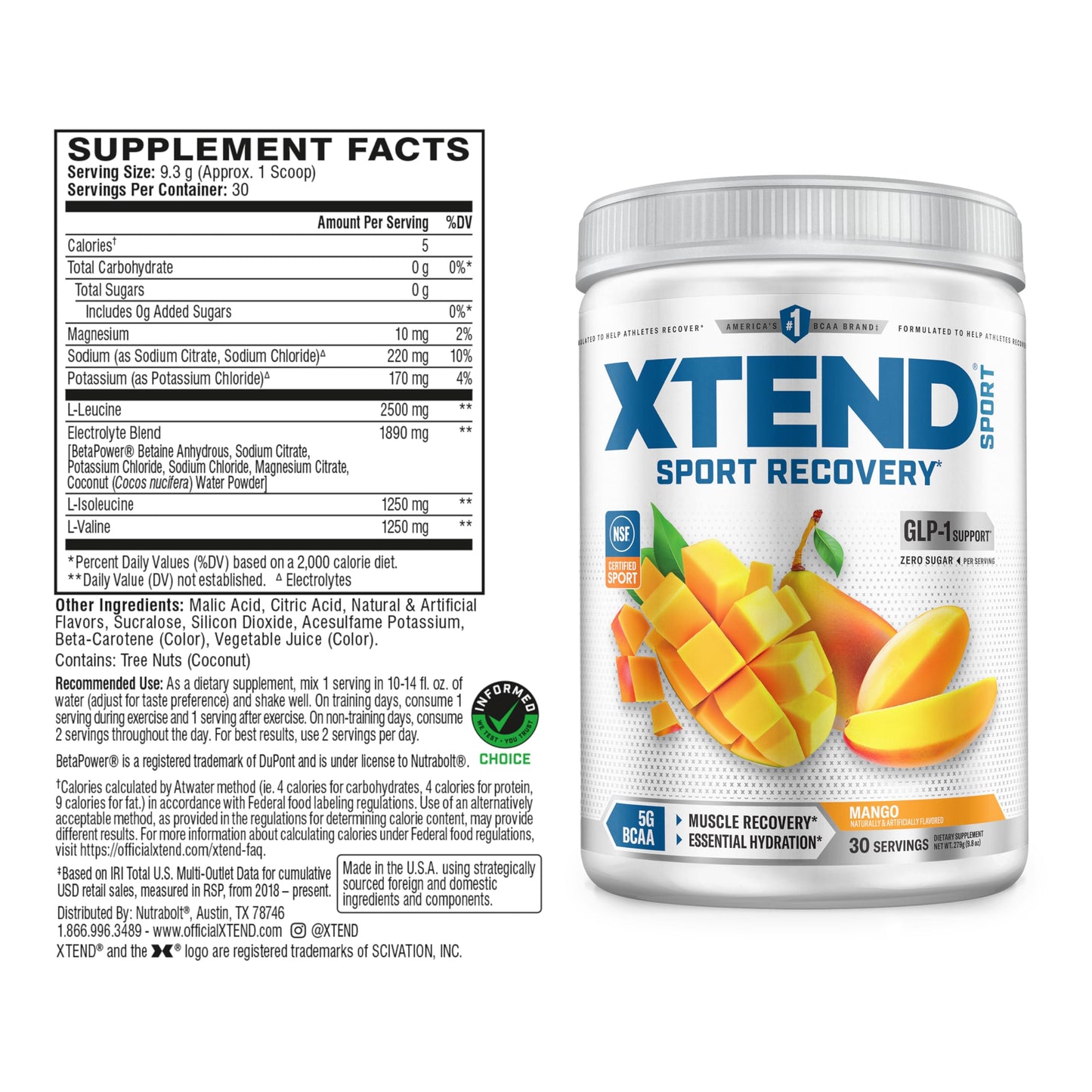 Xtend Sport BCAA Powder 10 Servings