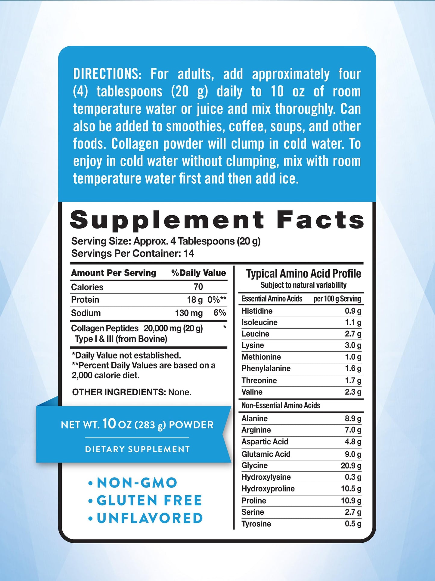 Nature's Truth Collagen Peptides Powder 10 Ounce