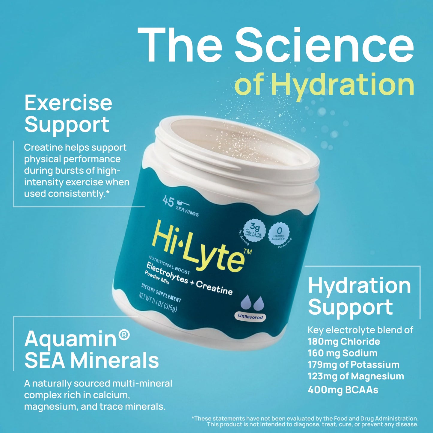 Hi-Lyte Electrolytes + Creatine Powder, 9.21 Ounce