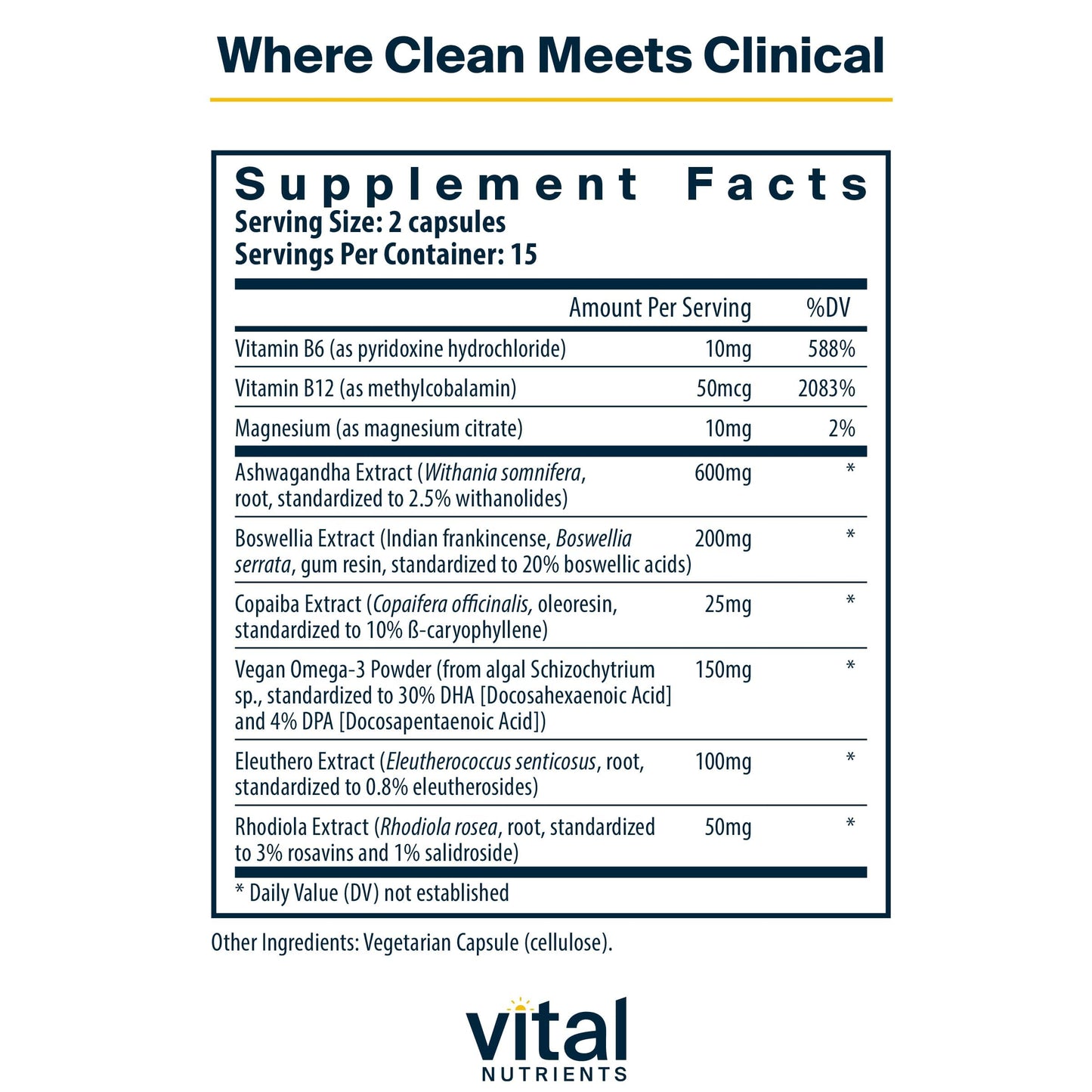 Vital Nutrients Cortisol Balance Capsules 90
