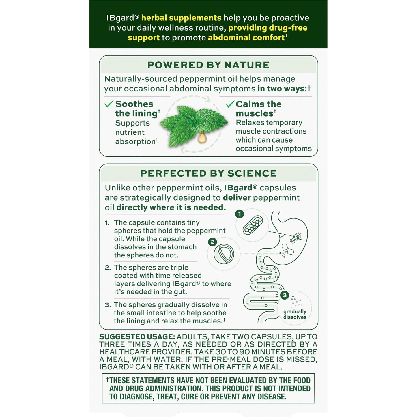 IBgard Peppermint Oil Capsules, 12 Count