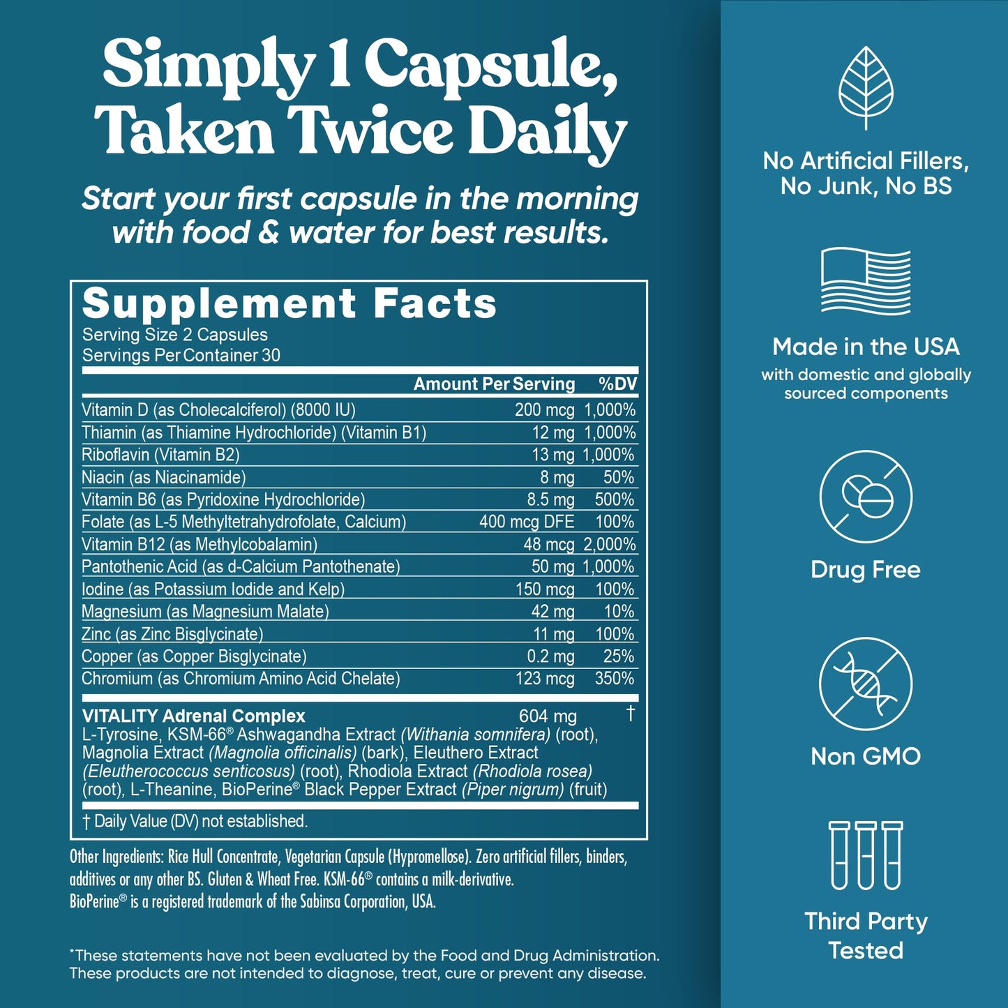 Eu Natural Cortisol Supplement Capsules 60 Count