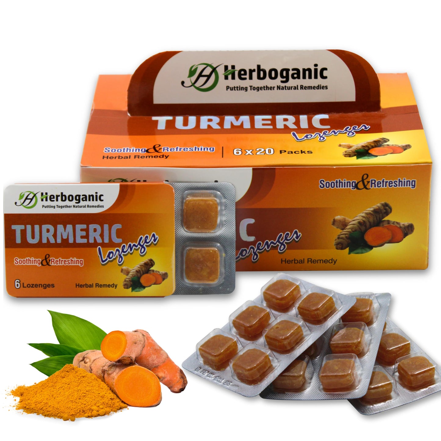 HERBOGANIC Turmeric Lozenges Tablet 120
