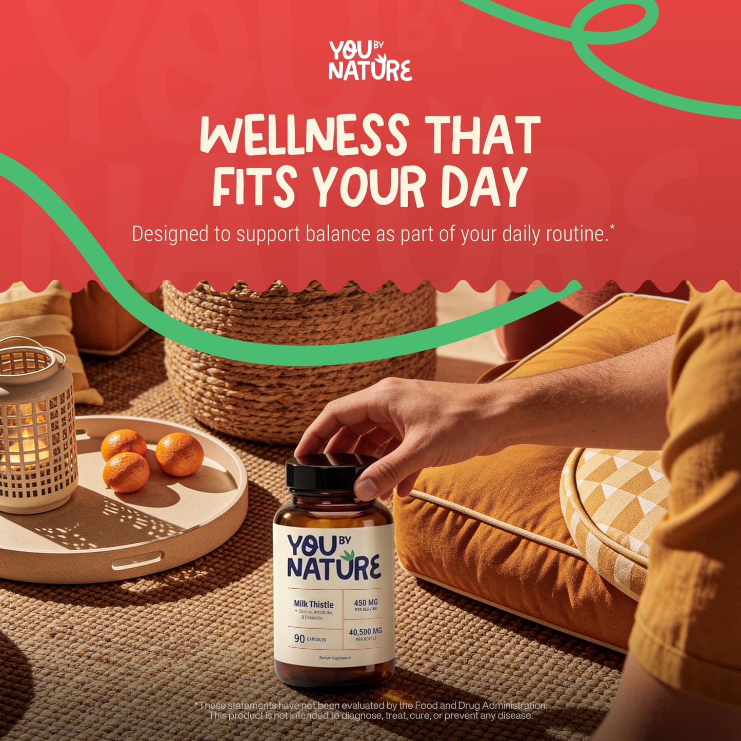 YOUBYNATURE Milk Thistle Complex with Choline, Artichoke Leaf & Dandelion Extract, Silymarin, Alpha GPC 90 Capsules