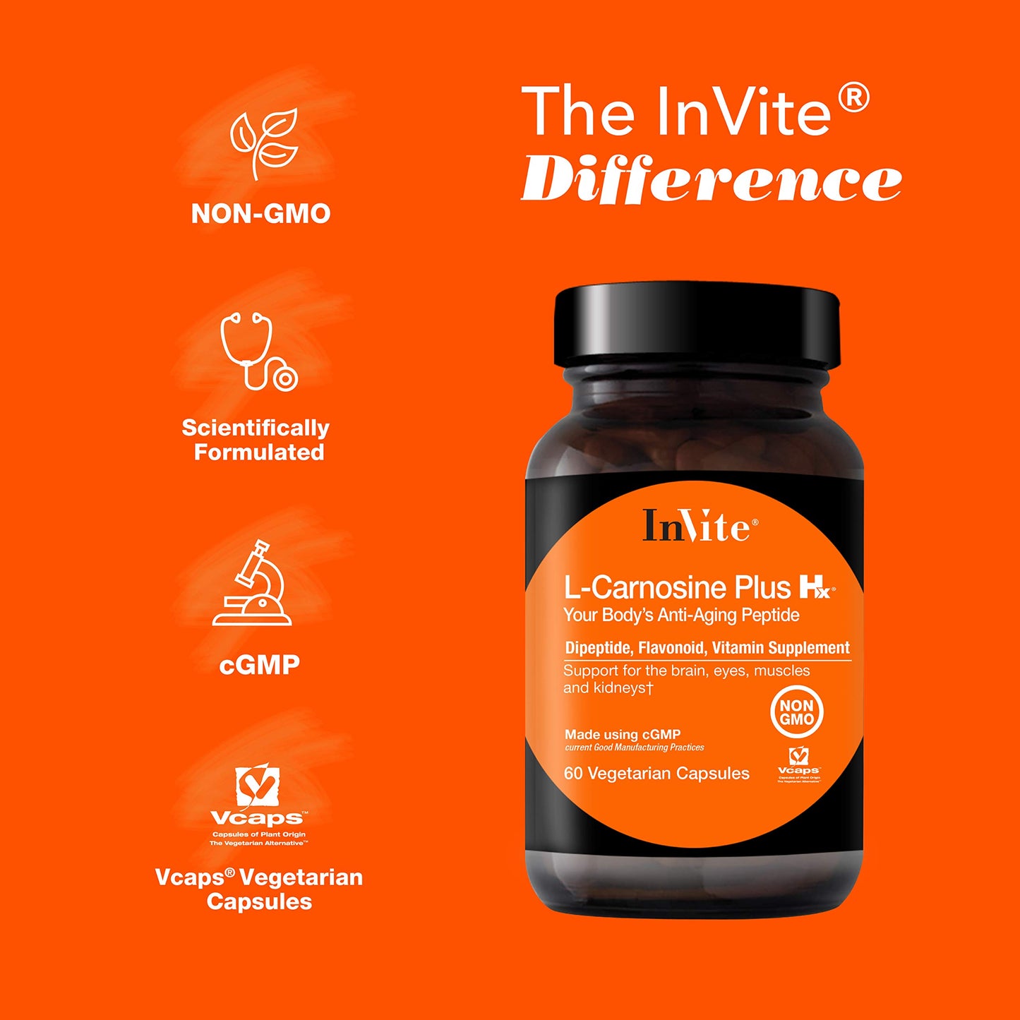 Invite Health L-Carnosine Plus Hx® Capsules, 60 Count