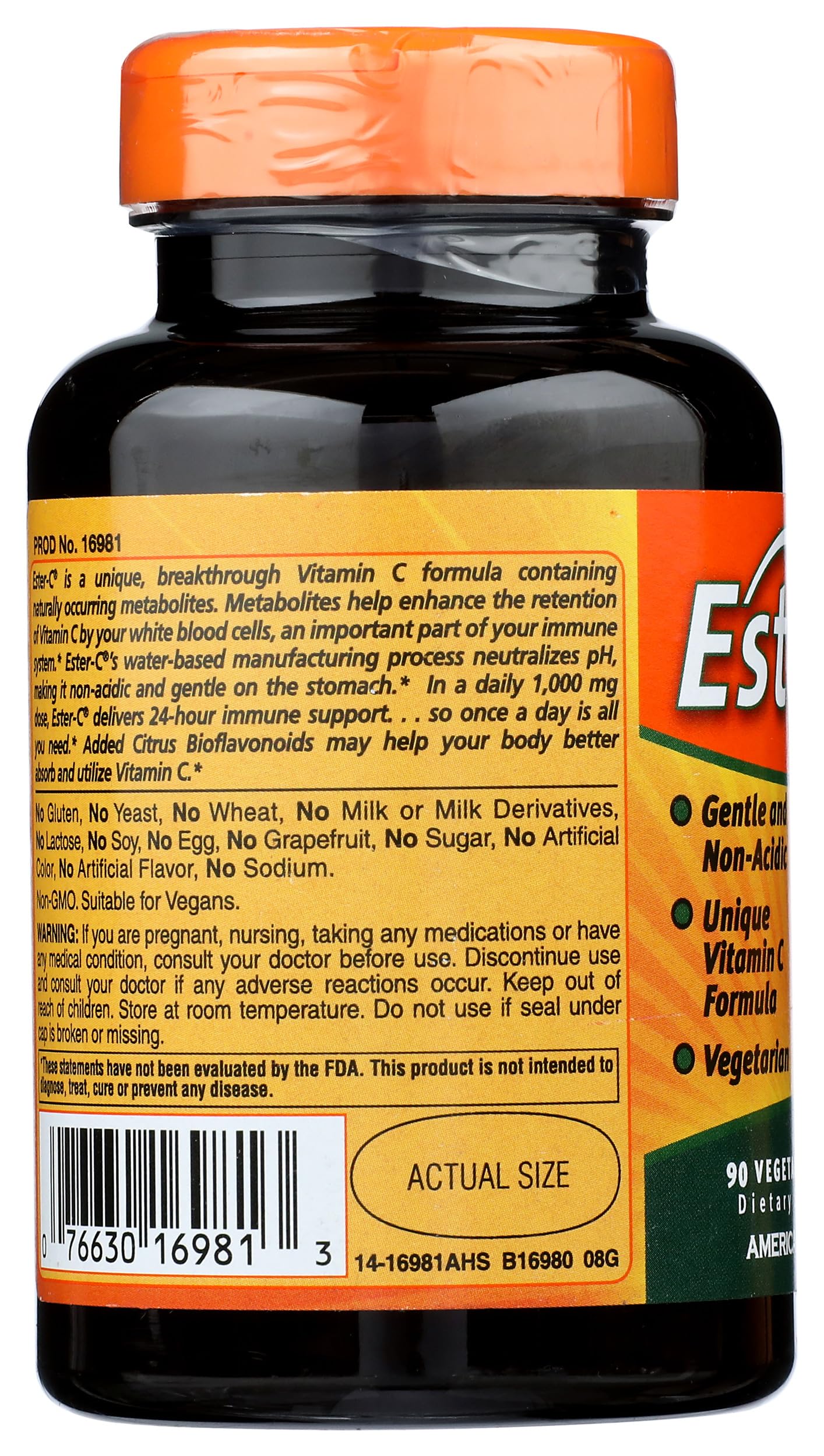 American Health Ester-C 1000mg with Citrus Bioflavonoids Tablets, 90 Count