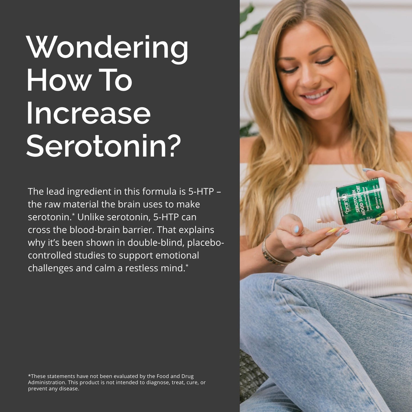 BRAINMD Dr Amen Serotonin Mood Support Capsules 120 Count