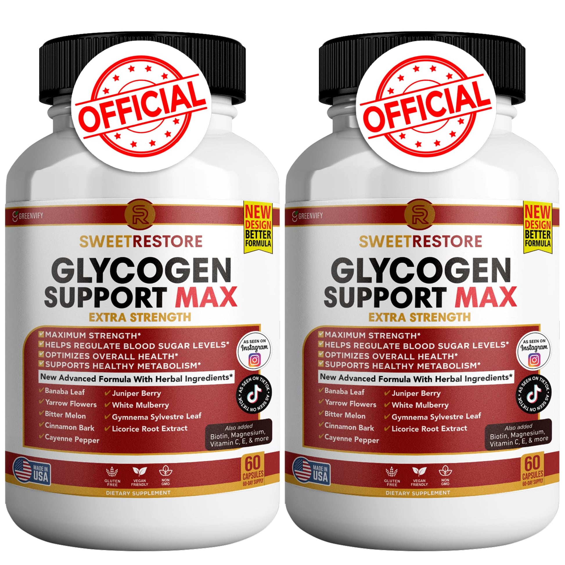 GREENVIFY Sweet Restore Glycogen Support 120 Capsules