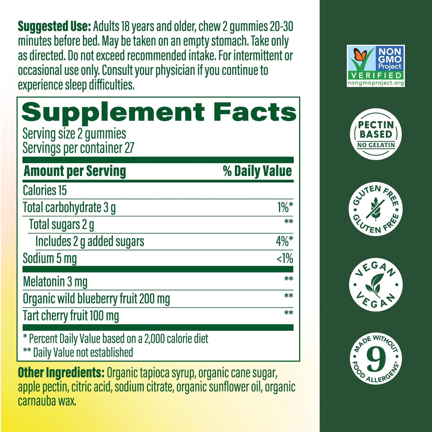 MegaFood Melatonin Gummies 3mg per Serving, 162 Count