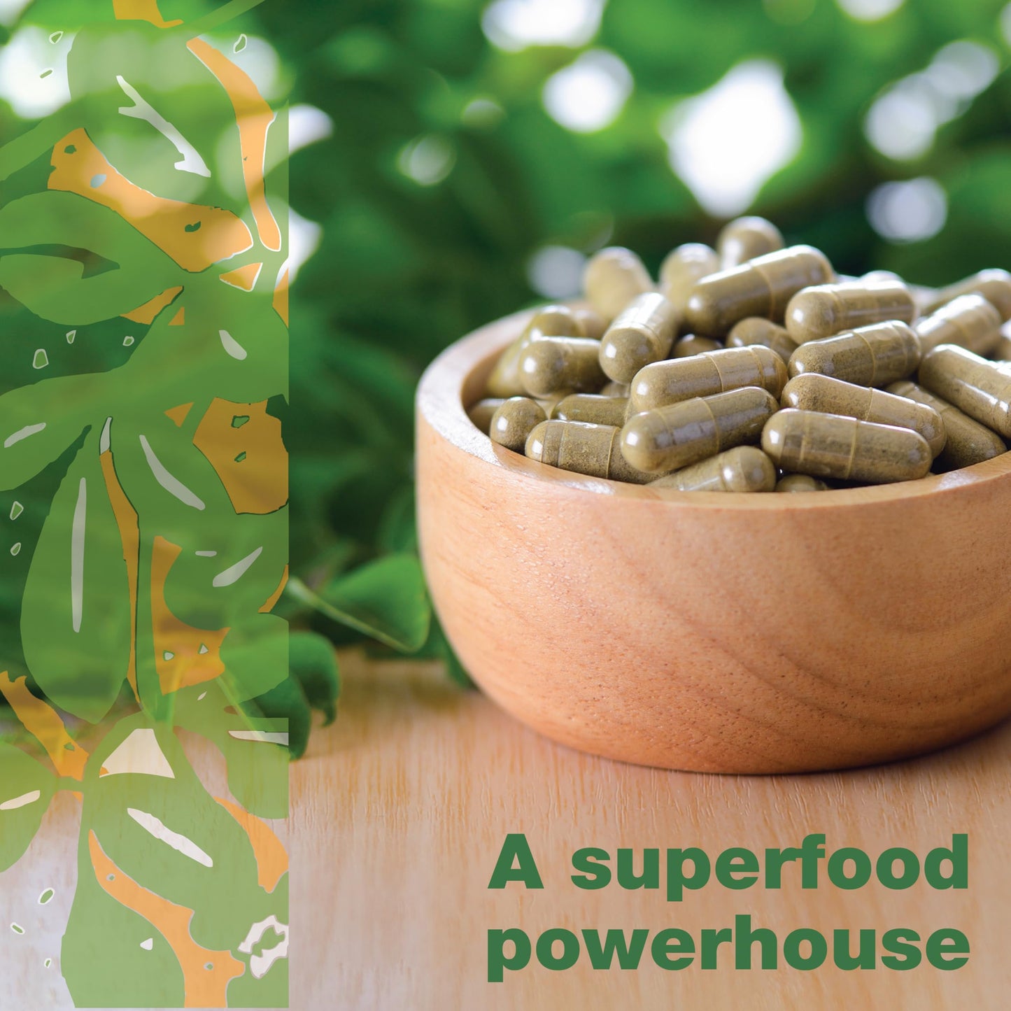 Baoactive Baobab Moringa Powder Superblend Capsules 120 Count