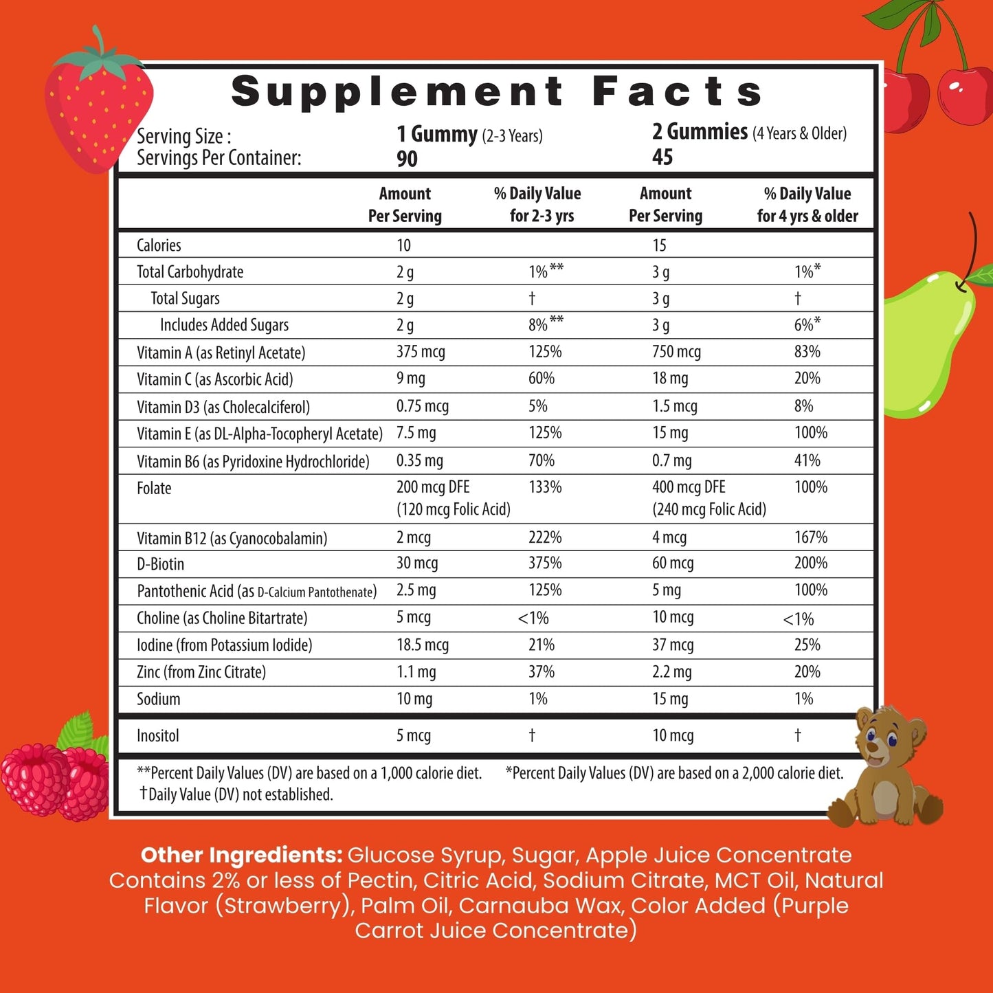 HERBION Naturals Multivitamin Gummies for Kids, Gummies, 24 Count