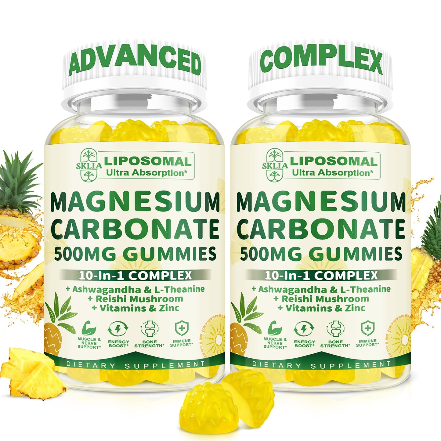 SKLIA Liposomal Magnesium Carbonate Gummies 500 mg, 120 Gummies