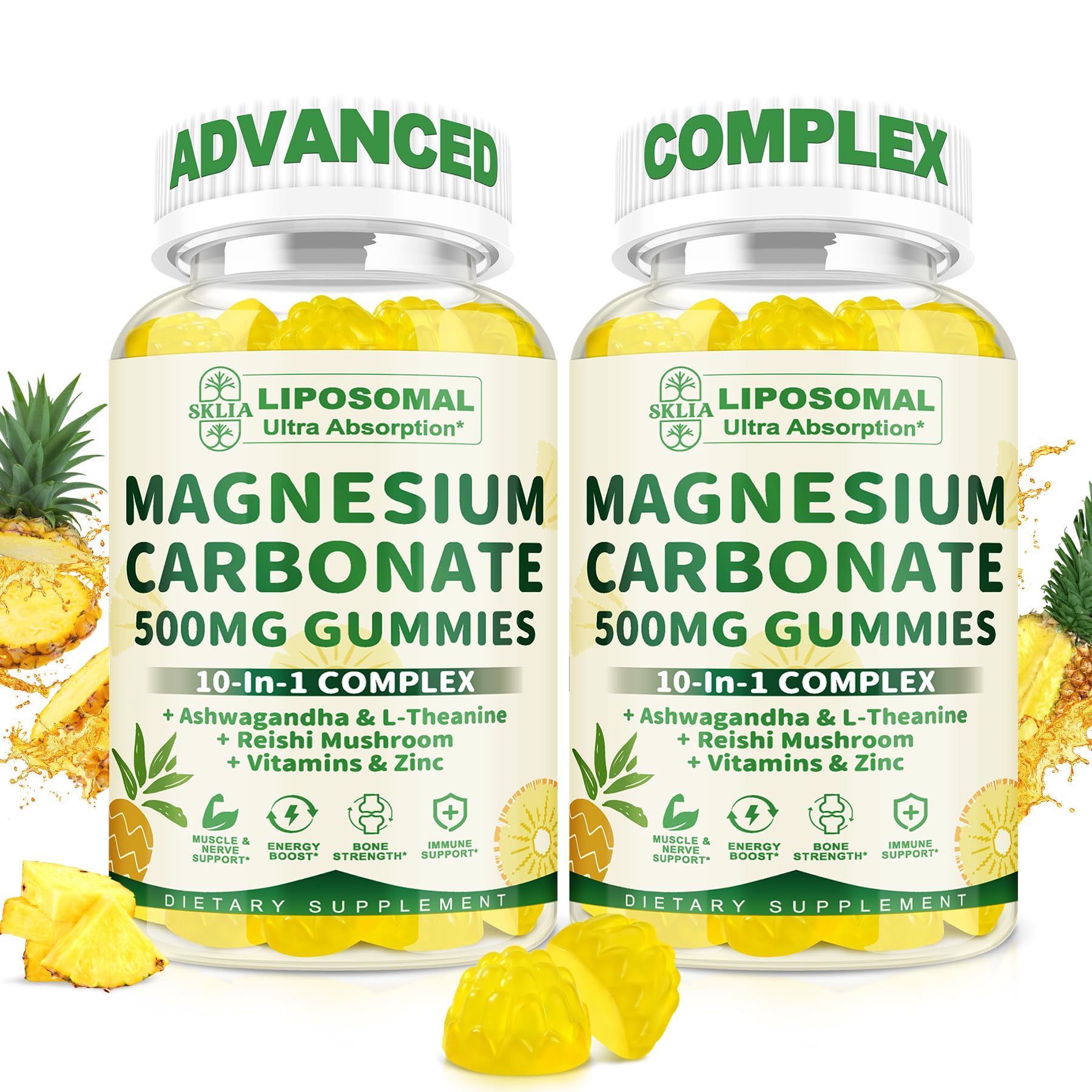 SKLIA Liposomal Magnesium Carbonate Gummies 500 mg, 120 Gummies
