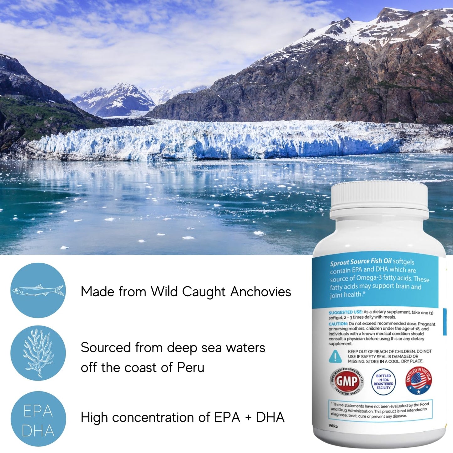 Sprout Source Omega-3 Fish Oil Softgels 90 Count