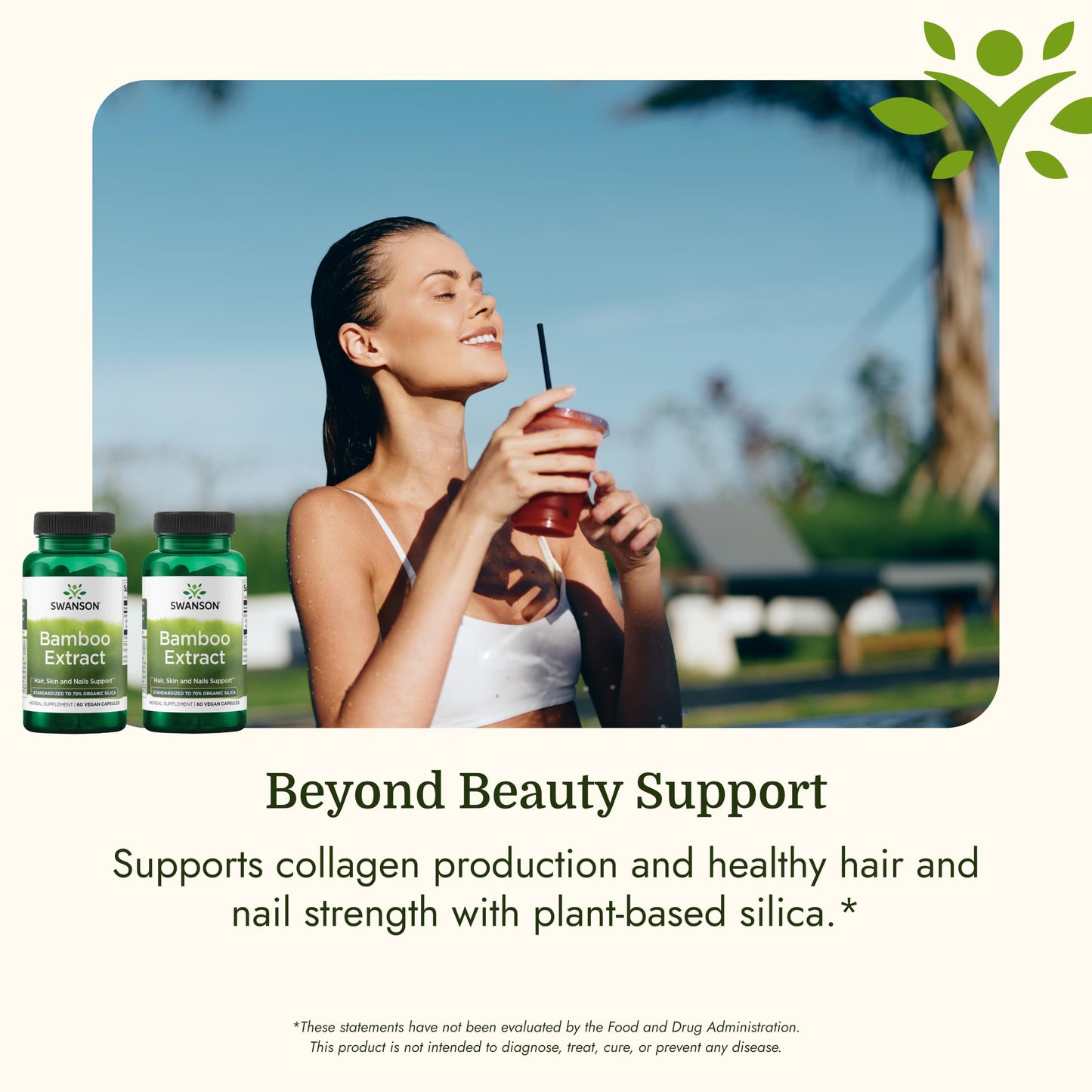 Swanson Bamboo Extract Capsule 120 Capsules