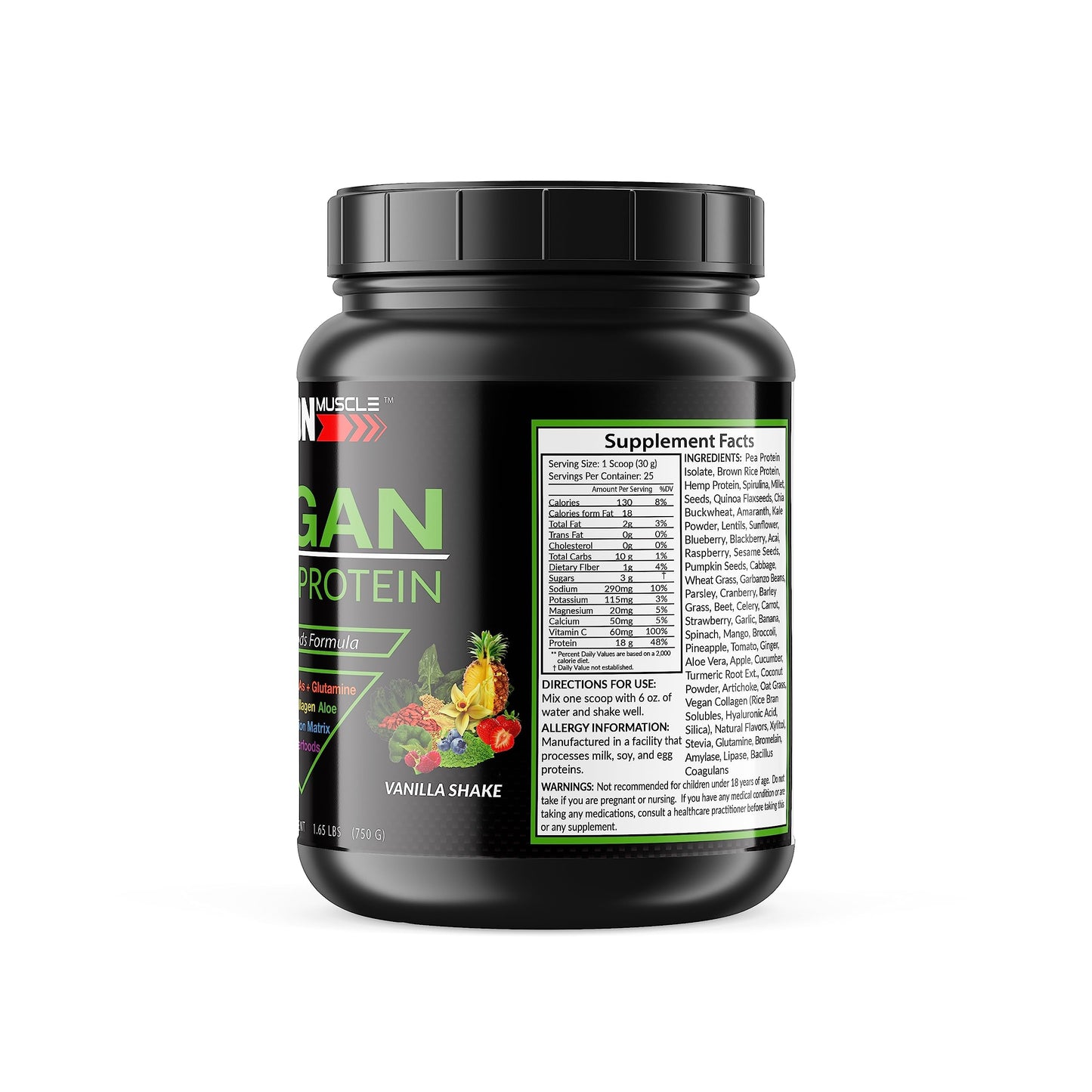 Icon Muscle Opto Vegan Super Protein Vanilla Protein Powder, 1 Ounce (Pack of 1)
