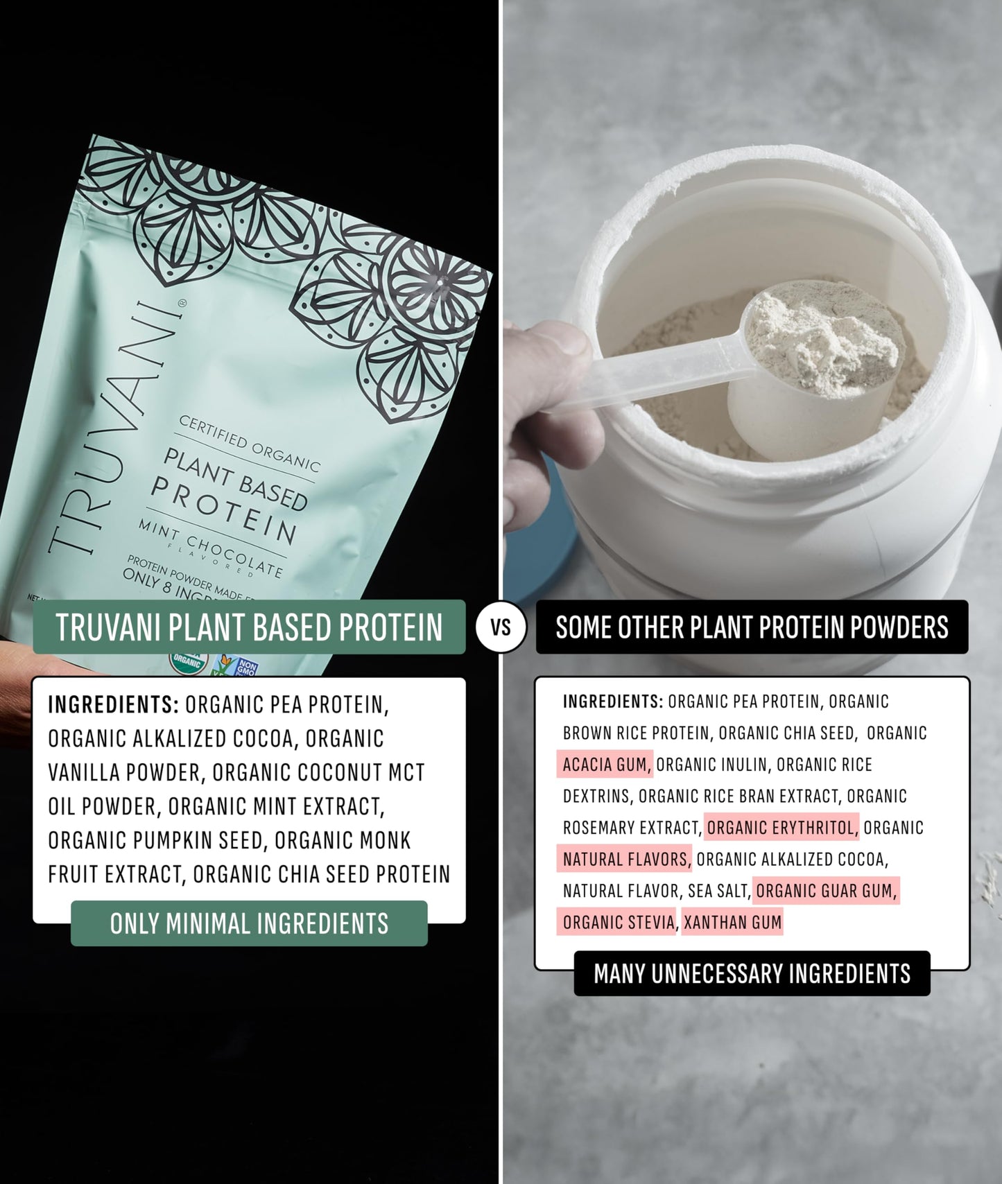 Truvani Vegan Pea Protein Powder, 20 Servings