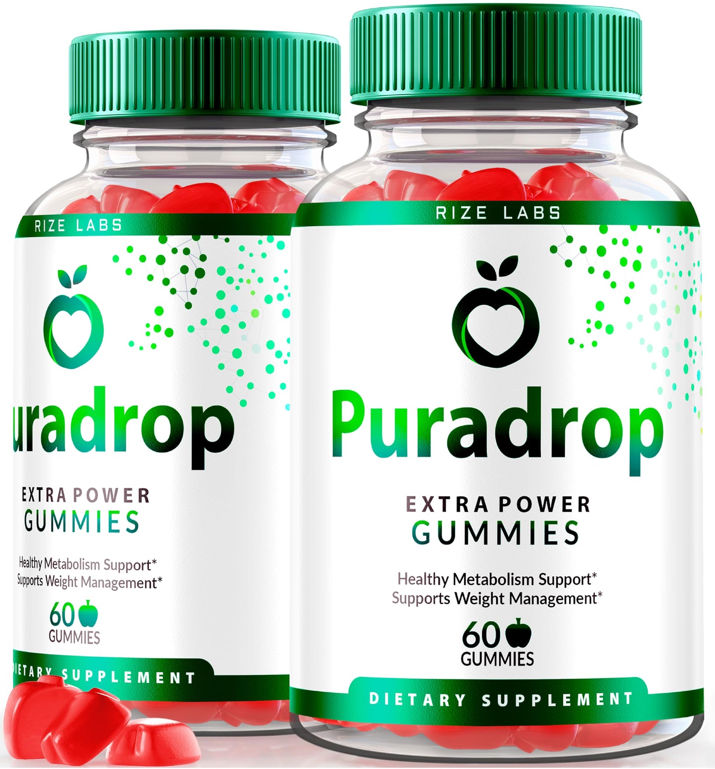 Rize Labs Puradrop Extra Power Gummies for Weight Loss Management, Extra Strength, Keto ACV (Apple Cider Vinegar) Gummy Supports Healthy Metabolism, 60 Gummies