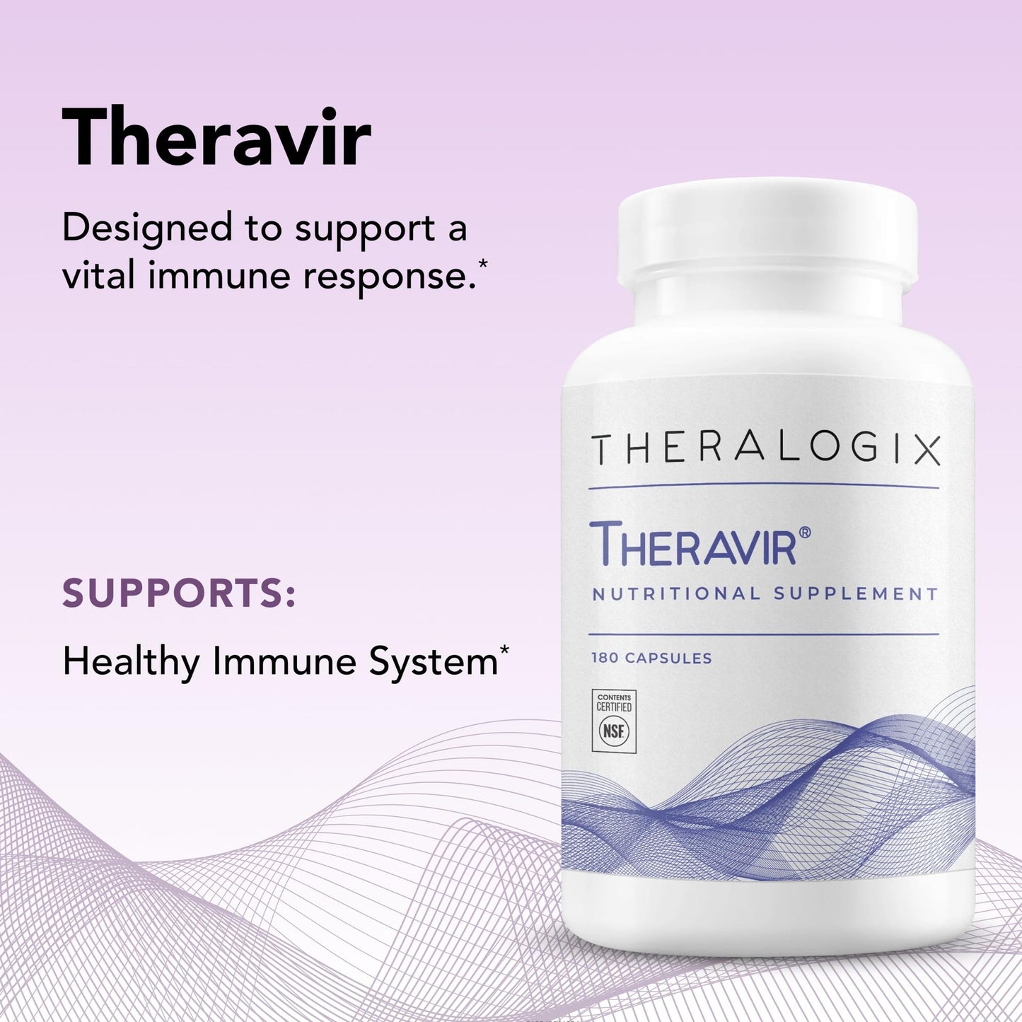 Theralogix Theravir Immune Support Supplement Capsule, 180 Capsules