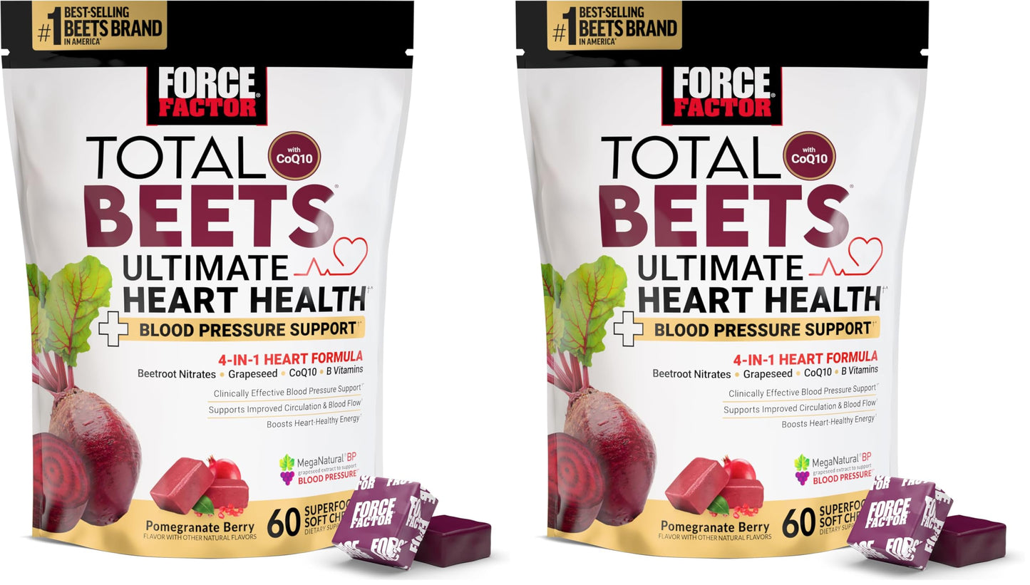 Force Factor Total Beets Ultimate Heart Health Chews Soft Chews 120